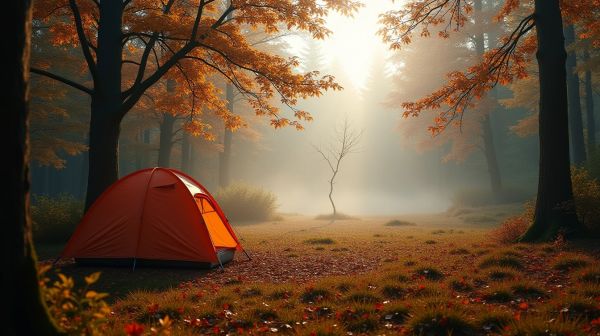Dormir dehors en automne : anticiper le vent et la condensation